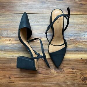 Call It Spring Sling Back Buckle Block Heels